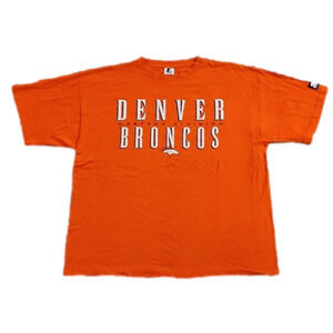STARTER Orange Denver Broncos Casual T-shirt